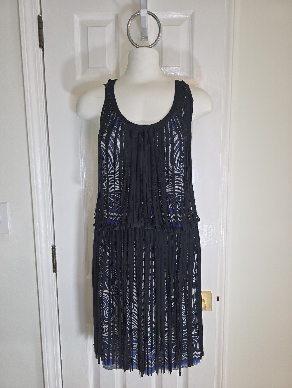 PRISTINE Jean Paul Gaultier Fringe Mesh Cyber Baba 90s Dress Size XS Tribal JPG